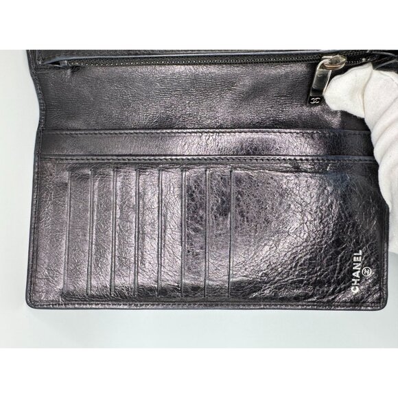 Chanel Black Quilted Leather CC Logo Wallet With Card Slots COA‎ - Picture 8 of 16